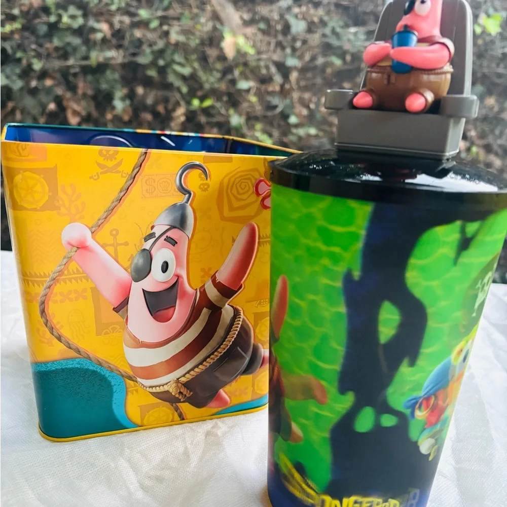 SpongeBob Movie Exclusive Popcorn Bucket + 2 Hieroglyphic Cups 
-NEW Collectible - Picture 3 of 6